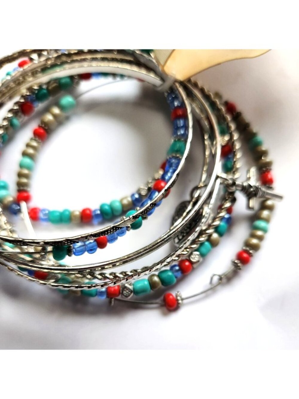 Beaded Bangle Bracelet Set charms Sonoma Multicolor southwest womens jewelry